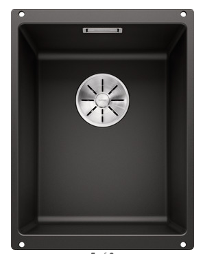 Blanco Germany Subline 320-U Single Bowl Sink,( Width 320mm x Depth 190mm )  Blanco Silgranit Range- Available in 5 Colours :  Anthracite ,Black ,Rock Grey ,White ,Alu-Metallic