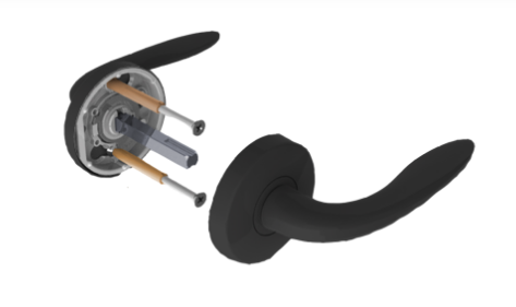 ASSA ABLOY VELOCITY 63MM ROSE ROSE L1 SUMMIT PASSAGE ,PRIVACY & DUMMY HALF SET MATT BLACK