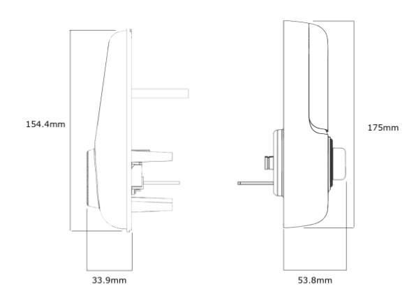 YALE ASSURE KEYED SMART-READY LOCK WITH HAWTHRON LEVER MATT BLACK & SATIN NICKEL