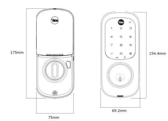 YALE ASSURE KEYED SMART-READY LOCK WITH SIMPLICITY LEVER MATT BLACK