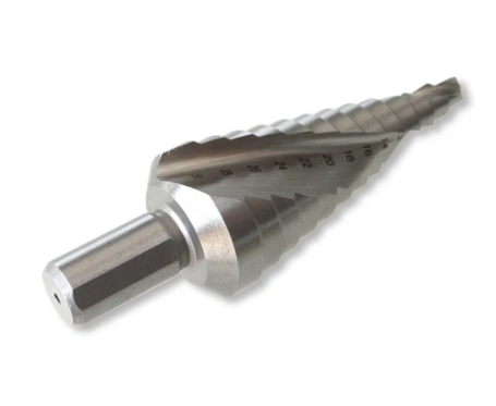 Tusk Heavy Duty HSS Step Drill Bits 4-12mm,4-20mm & 6-30mm,9 & 13 steps Spiral Flute QC Hex Tin Coated and Straight Shank