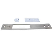 Carbine Australia Component for Flip Bolt 184mm x 29mm Latching Strike Timber Face Plate Kit Finish Satin Chrome