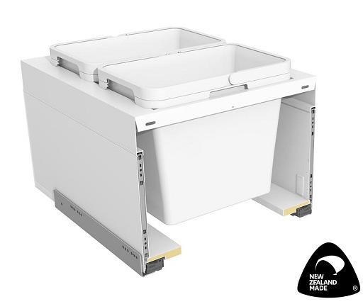 Tanova NZ Bin for LEGRABOX F Drawer - Frame & Buckets 450mm ,500mm and 600mm- Cabinet – 2 x 20 Litre ,2 x 36 Litre - White