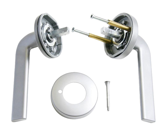 ASSA ABLOY URBO VELOCITY 63MM ROSE ROSE PASSAGE ,PRIVACY & DUMMY HALF SET MATT SILVER