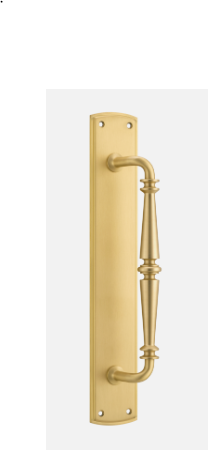 Iver Sarlat Pull Handle on Backplate 17100 Brushed Gold PVD