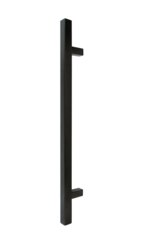 Windsor Premium NZ Entrance 600mm Square Pull Handle 25x25mm Price Per Pair Available In Colours Black ,Stainless Steel & Powder coat