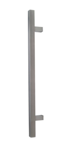 Windsor Premium NZ Entrance 600mm Square Pull Handle 25x25mm Price Per Pair Available In Colours Black ,Stainless Steel & Powder coat