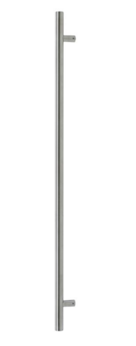 Windsor Premium NZ Entrance 1200mm Pull Handle Round 32mm Dia Price Per Pair - Black ,Powder coat & Stainless steel