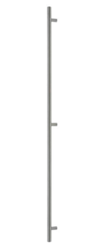 Windsor Premium NZ Entrance 1800mm Pull Handle Round 32mm Dia Price Per Pair - Black ,Powder coat & Stainless steel
