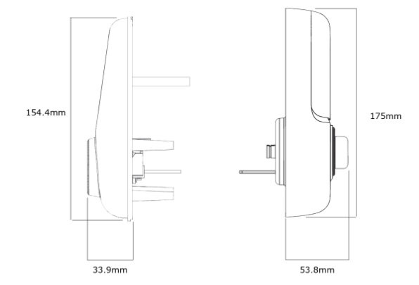YALE ASSURE KEYED SMART-READY LOCK WITH APEX 141 X 450 ENTRANCE SET SATIN NICKEL & MATT BLACK