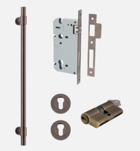 Iver Helsinki Pull Handle 20702 Centre to Centre 450mm Signature Brass - Pull handle Single, Entrance Kit Dual & Entrance Kit Thumb