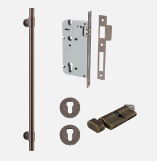 Iver Helsinki Pull Handle 20702 Centre to Centre 450mm Signature Brass - Pull handle Single, Entrance Kit Dual & Entrance Kit Thumb