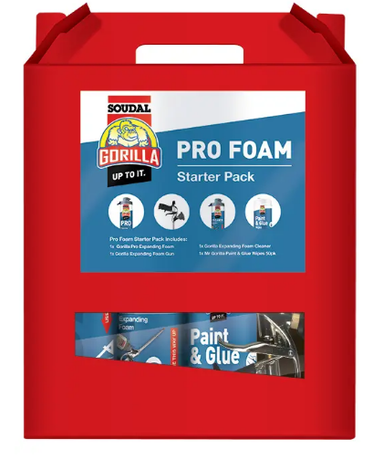 SOUDAL GORILLA PRO FOAM STARTER PACK PRICED PER UNIT - MINIMUM ORDER QUANTITY 6 UNITS