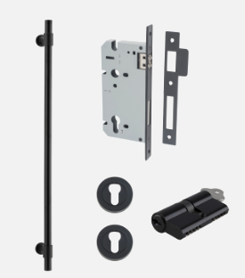 Iver Helsinki Pull Handle 20715 Centre to Centre 600mm(Black) & 900mm(Brushed brass) - Pull handle Single, Entrance Kit Dual & Entrance Kit Thumb