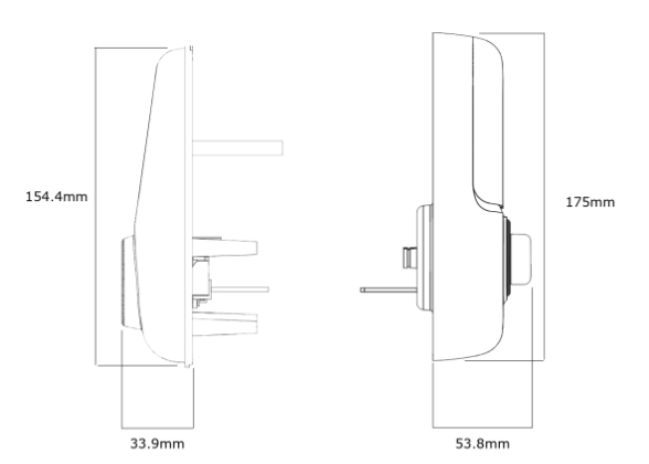 YALE ASSURE KEYED SMART-READY LOCK WITH APEX 141 X 600 ENTRANCE SET SATIN NICKEL & MATT BLACK