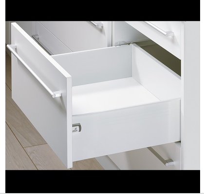 Hettich Germany MultiTech Drawer Set, System, Height 150mm- White With 2 Front Connectors / Nominal Length 250mm, 350mm, 400mm, 450mm, 500mm & 550mm