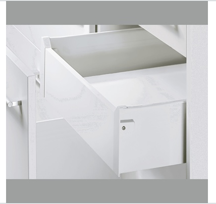 Hettich Germany MultiTech Drawer Set, System, Height 150mm- White With 2 Front Connectors / Nominal Length 250mm, 350mm, 400mm, 450mm, 500mm & 550mm