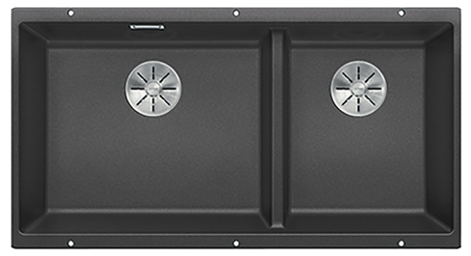 Blanco Germany Subline 480/320-U Sink, Blanco Silgranit Range - Black ,Anthracite ,Rock Grey ,Tartufo ,Soft White & White