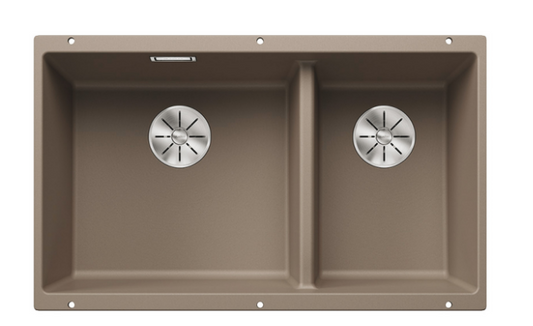 Blanco Germany Subline 480/320-U Sink, Blanco Silgranit Range - Black ,Anthracite ,Rock Grey ,Tartufo ,Soft White & White