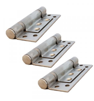 Lohala Centor E22 Half Offset Hinge No Handle Set (3Hinges), Stainless Steel ,Stainless Steel Polished & PVD Brass