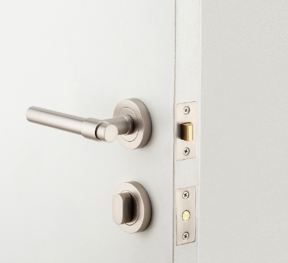 Iver Copenhagen Door Lever 20801 Round Rose Backplate Signature Brass - Passage ,Privacy & Entrance