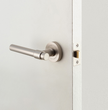 Iver Copenhagen Door Lever 20801 Round Rose Backplate Signature Brass - Passage ,Privacy & Entrance