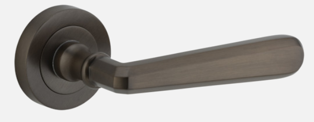 Iver Copenhagen Door Lever 20801 Round Rose Backplate Signature Brass - Passage ,Privacy & Entrance