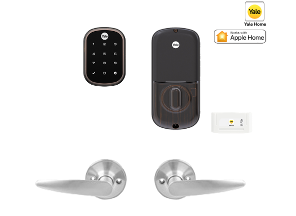 YALE ASSURE SL SMART-READY LOCK WITH HAWTHRON LEVER OIL RUBBED BRONZE ,MATT BLACK & SATIN NICKEL