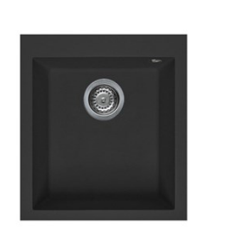 BURNS & FERALL QUADRA GRANITEK UNDERMOUNT (380 x 440mm ) & TOPMOUNT (410 x 500mm ) BOWL FULL BLACK