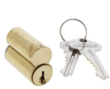 Carbine Australia C45 Padlock Cylinder KD SC Finish Brass