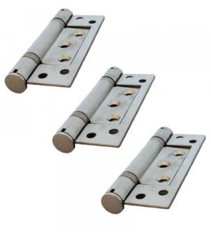Lohala Centor E22 Straight Hinge No Handle Set ( 3Hinges ) - Stainless Steel ,Stainless Steel Polished & PVD Brass