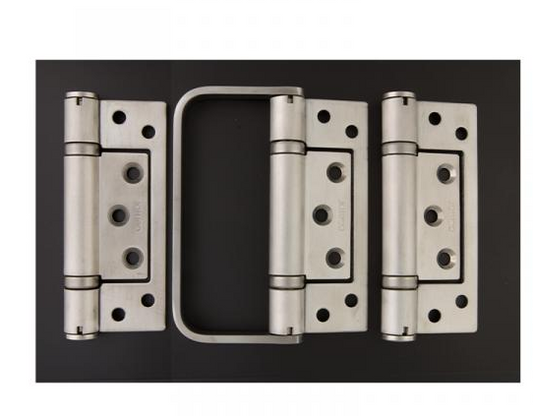 Lohala Centor E22 Straight Hinge Set ( 2 Hinges + DH ) - Stainless Steel ,Stainless Steel Polished & PVD Brass