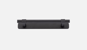 Iver Helsinki Cabinet Pull Centre to Centre 96mm & 128mm Matt Black - No Backplate & With Backplate