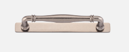 Iver Sarlat Cabinet Pull Centre to Centre 128mm & 160mm Distressed Nickel - With Backplate & No Backplate
