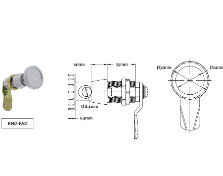 Carbine Australia Cam Lock - Locked by Padlock With Space for Decal 29.6mm(Length) x 19mm (Diameter) Chrome