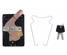 Carbine Australia Flush Handle Vertical Cam - Keyed Alike & keyed to Differ Black / Silver