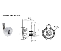 Carbine Australia Combination Lock Satin Chrome