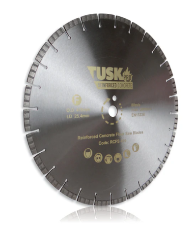 Tusk Heavy Duty Reinforced Concrete Floor Saw Blades- 660mm x 3.6/2.8 x 10 x 25.4PH,610mm x 3.6/2.8 x 9 x 25.4PH ,510mm x 3.6/2.8 x 10 x 25.4PH ,460mm x 3.2/2.4 x 12 x 25.4PH & 410mm x 3.2/2.4 x 10 x 25.4PH