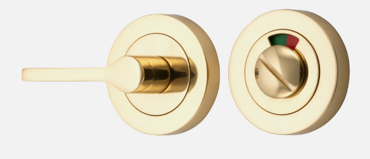 Iver Accessibility Privacy Turn with Indicator Round & Square - Brushed Brass