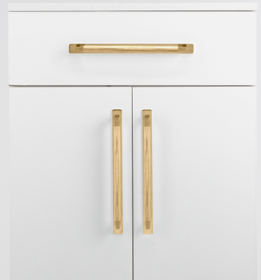 Iver Brunswick Cabinet Pull Centre to Centre 160mm & 256mm Brushed Gold PVD - With Backplate & No Backplate