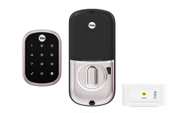 YALE ASSURE SL(KEYLESS) SMART-READY LOCK WITH APEX 146X450 ENTRANCE SET MATT BLACK SATIN NICKEL