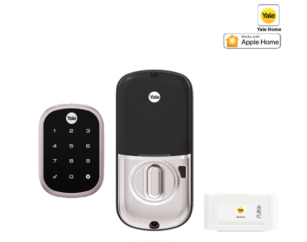 YALE ASSURE SL(KEYLESS) SMART-READY LOCK WITH APEX 146X600 ENTRANCE SET SATIN NICKEL