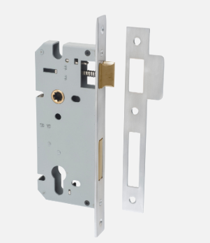 Iver Mortice Lock Euro 6058 Centre to Centre 85mm Backset 45mm & 60mm -Brushed Chrome