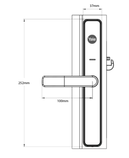 YALE UNITY SECURITY SCREEN DOOR LOCK SILVER