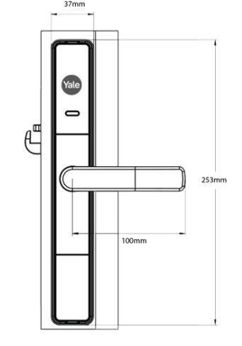 YALE UNITY SECURITY SCREEN DOOR LOCK SILVER