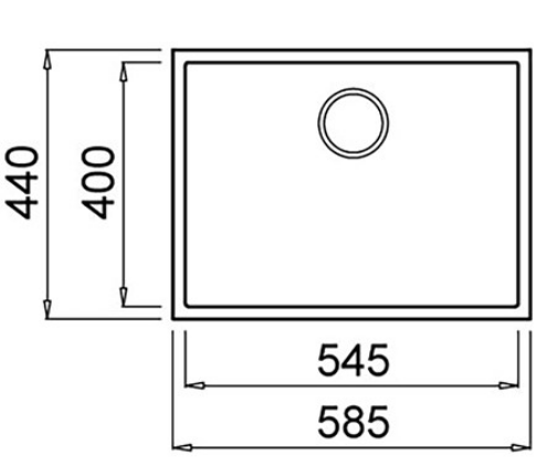 BURNS & FERALL ELLECI QUADRA GRANITEK 580 x 440MM ELGQ110-40 UNDERMOUNT & TOP MOUNT FULL BLACK & WHITE