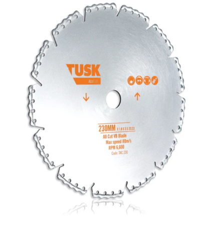 Tusk Heavy Duty VB All Cut Blades - 125mm x 1.4 x 3 x 7T x 22.23 ,180mm x 1.8 x 3 x 10T x 22.23 & 230mm x 1.8 x 3 x 13T x 22.23