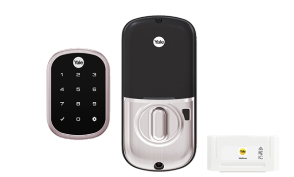 YALE ASSURE SL(KEYLEASS) SMART-READY LOCK WITH APEX 147X450 ENTRANCE SET MATT BLACK & SATIN NICKEL