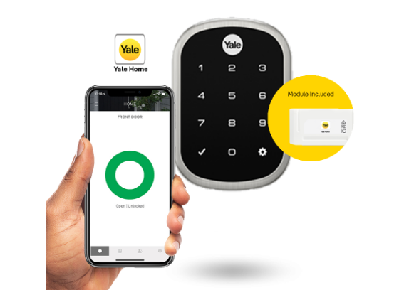 YALE ASSURE SL(KEYLEASS) SMART-READY LOCK WITH APEX 147X450 ENTRANCE SET MATT BLACK & SATIN NICKEL