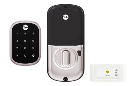 YALE ASSURE SL(KEYLEASS) SMART-READY LOCK WITH APEX 146X450 ENTRANCE SET MATT BLACK & SATIN NICKEL